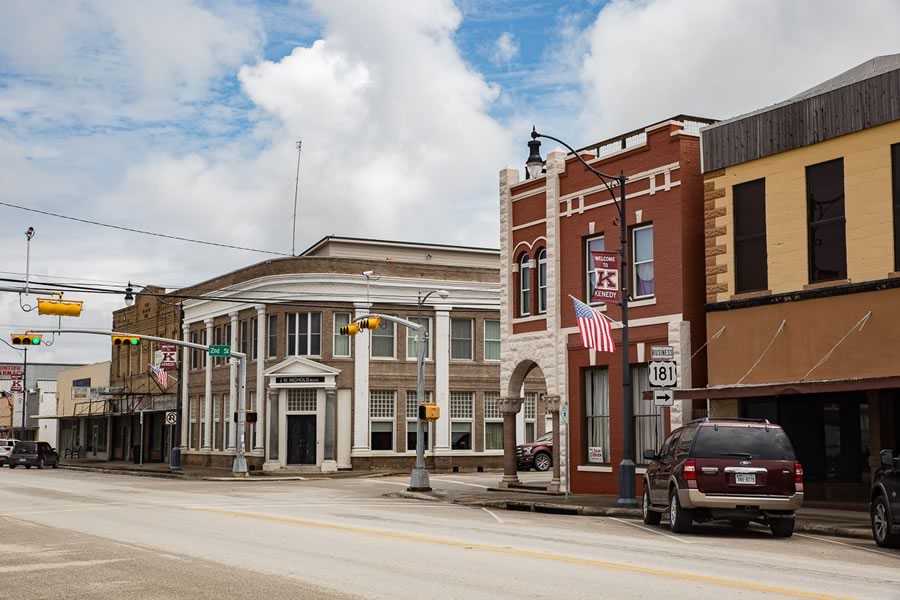 Downtown Kenedy, Texas, courtesy Renelibrary